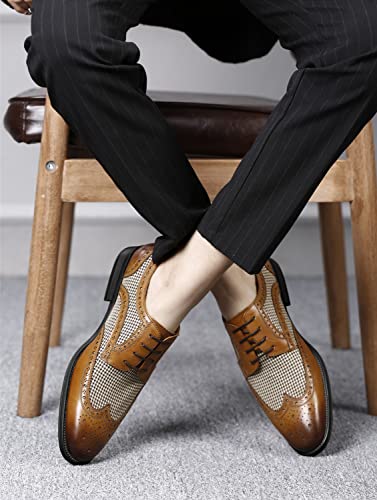 Men's Dress Shoes Lace-up Brogues Derbys Oxford Formal Shoes for Men Wedding Business Office2