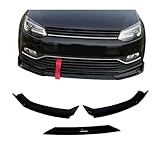 Compatible for VW Polo MK5 6R TSI TDI Standard 2009-2017 & MK6 TSI TDI 2017-2021 Front Bumper Lip Splitter Spoiler Diffuser Bodykits Tuning(2014-2017)