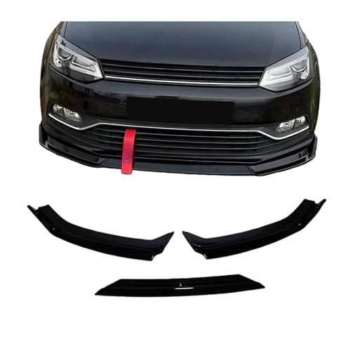Compatible for VW Polo MK5 6R TSI TDI Standard 2009-2017 & MK6 TSI TDI 2017-2021 Front Bumper Lip Splitter Spoiler Diffuser Bodykits Tuning(2014-2017)