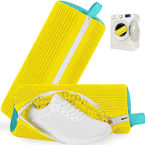 Shoe Washing Machine Bag Laundry Shoe Bag for Washer and Dryer Reusable 2pc Shoe Cleaning Bags for Sneakers 360 Deep Cleaning for All Shoes Types with Invisible Zipper