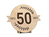 RECUERDOS PARA MOMENTOS ESPECIALES: Regalos originales para 50 años de casados, bodas de oro de padres madres o amigos. Ideal también como tarjeta para hombres y mujeres que cumplen 50 años y como recuerdo para decorar tu hogar una vez acabe la fiesta.
