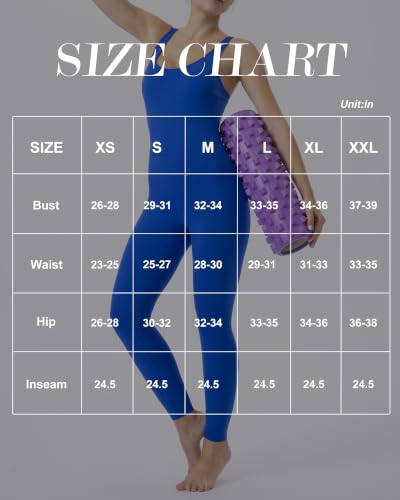 Image of LOVESOFT Workout Jumpsuits for Women Sleevesless Bodycon Backless Unitard