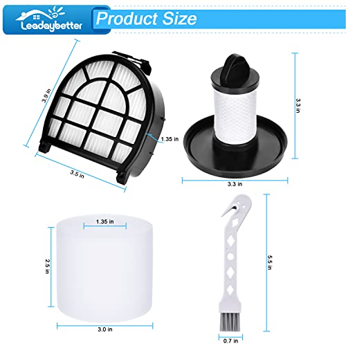 Filter Replacement For Shark Lz600 Lz601 Lz602 Lz602C Apex Uplight Lift-Away Duoclean Vacuum Cleaner, 2 Post Hepa & 2 Pre Motor Filters 4 Foam Filters, Compare To Part # Xhffc600 & Xfflz600 #TOP6