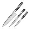 Cangshan YARI Series X-7 Damascus Steel Starter Knife Set With Ash Wood Box (3-Piece)