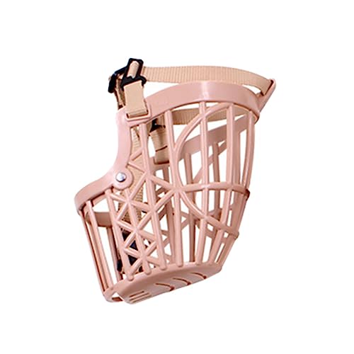 PERSELOSO 調節可能なナイロン製小型犬用マズル 耐久性プラスチック構造 通気性フェンスデザインで快適 抗噛み防止 無駄吠え 不適切な噛みき対策に