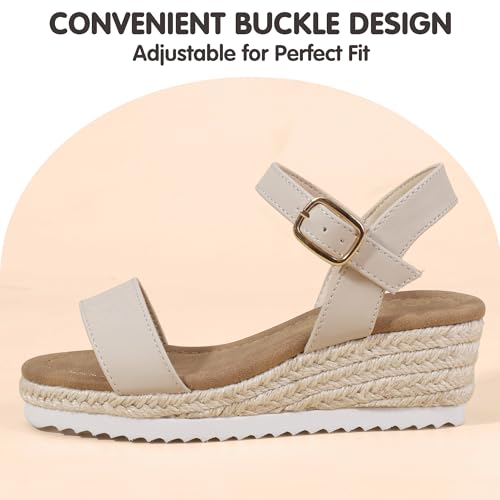 Image of PANDNAINJIA Girls Sandals Wedge Platform Heels Dress Shoes
