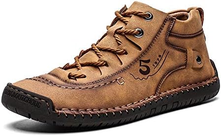 Mens Casual Boots Hand Stitching Soft-faced soft-soled Leather Shoes for Male Fashion Outdoor Driving Work Antiskid Ankle Boot Plus Size
