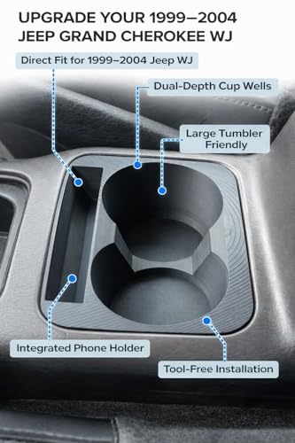 Insert de portavasos para Jeep Grand Cherokee WJ 1999-2004 miniatura 2