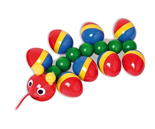 Walter Wooden Toy Caterpillar Pull Toy (japan import)