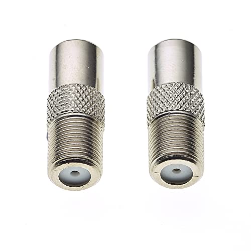 Keple TV Coaxial Plug To F Type Socket Adaptor, Pack of 2 - Barrel Connector Coupler - Image 3