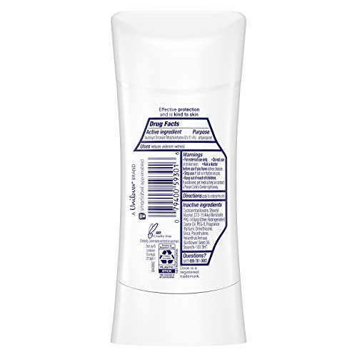 Image of Dove Advanced Care Invisible Antiperspirant Deodorant Stick No White Marks on 100 Colors Clear Finish 48-Hour Sweat and Odor Protecting Deodorant for Women 2.6 oz (Pack of 2)