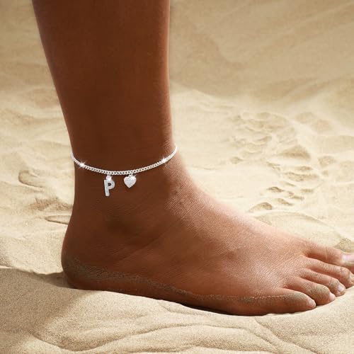 Image of Amicon Gold Anklets for Women Waterproof 14k Plated Gold Layered Ankle Bracelets for Women Trendy Cute Simple Anklets Beach summer Jewelry Minimalist Gift for Women