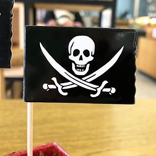 40 Pieces Pirate Themed Cupcake Toppers Decorations For Kids Birthday Party Baby Shower Cake Decoration Supplies #TOP1