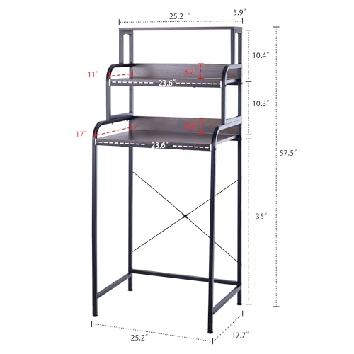 TDLEAYYD 4-Tier Mini Fridge Shelf, Microwave Oven Stand with Storage for Dorm, Free Standing Kitchen Baker's Rack with Storage Shelf by TDLEAYYD - Image 4