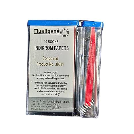 Congo Red Indicator Papers 10 Booklets Qualigens Indikrom Papers Congo Red Kangaroo (200 Strips)-image-3