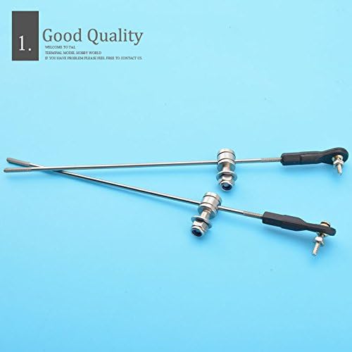 Servo Rudder M2 Stainless Steel Arm Linkage Clip Adaptor Fixed Wing Length 250mm RC Boat #01