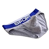 Pouchsexy Mens Cotton Elephant Nose Trunk Boxer Briefs Underwear Mens Bullet separate breathable Sexy Gray