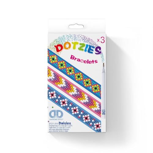 DIAMOND DOTZ Dotzies - Daisies Diamond Painting Kits for Kids - Diamond Art Kits a Relaxing Creative Craft Kit with Dotz Gems