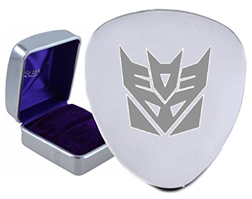 Decepticon robot en acier médiator gravé – Texte en option sur Box - Les Beatles, Paul McCartney, John Lennon, RIngo Starr, George Harrison Decepticon robot en acier médiator gravé – Texte en option sur Box