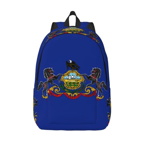 Mochila de viaje con estampado de bandera de Pensilvania: organice su laptop y evite el desorden