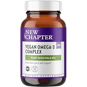 New Chapter Vegan DHA, EPA, and DPA Supplement- Vegan Omega-3 Complex- 30 Vegan Softgels