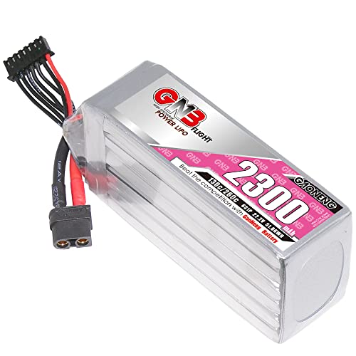 GAONENG GNB 6S LiPo Battery 2300mAh 22.2V 130C Battery with XT60 Connector for Brushless FPV Drone Blade Scimitar LRX Quad Align RC Plane EDF Jet Flight -  GNB23006S130A