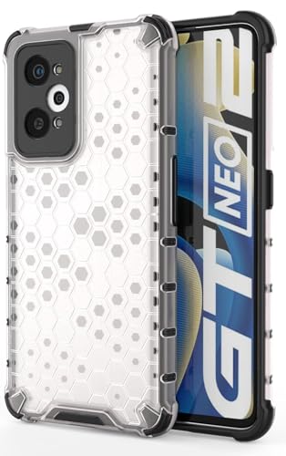 Image of Prime Retail Hard PC Back Case Cover for Realme GT Neo 2 5G Anti Slip Ultra Thin Shockproof Reinforced Corners (Transparent)