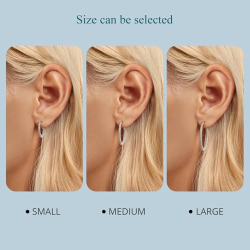 Boucles d'oreilles créoles hypoallergéniques en Argent 925 légères