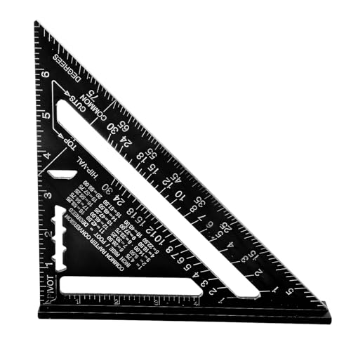 Regla triangular de aleación de aluminio para carpintería miniatura 3