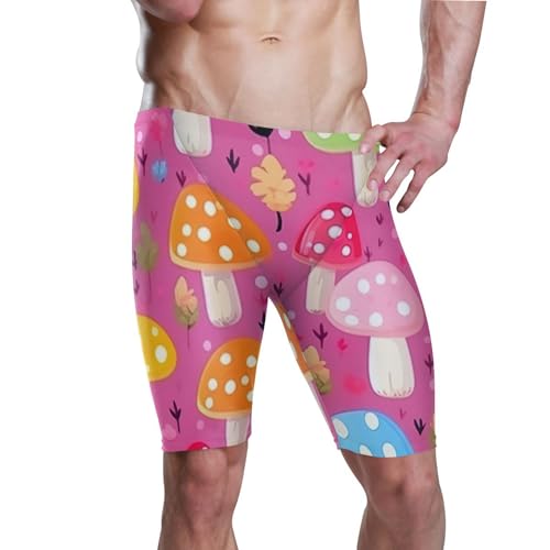 UMIRIKO Mushroom Colorful Men's Swim Jammers Swimsuit M B0401987