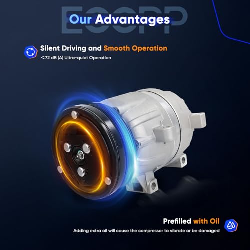 Image of ECCPP AC Compressor 1996-1998 for Buick Skylark 2.4L 1996-2001 for Pontiac Grand Am 2.4L AC Compressor with Clutch Rapid Cooling