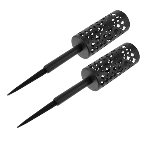 VICASKY 2 pièces Vase Funéraire Durable avec Pointe Lot de Vases de Cimetière en Résine pour Fleurs Commémoratives Décoration Extérieure de Tombeaux et Jardins