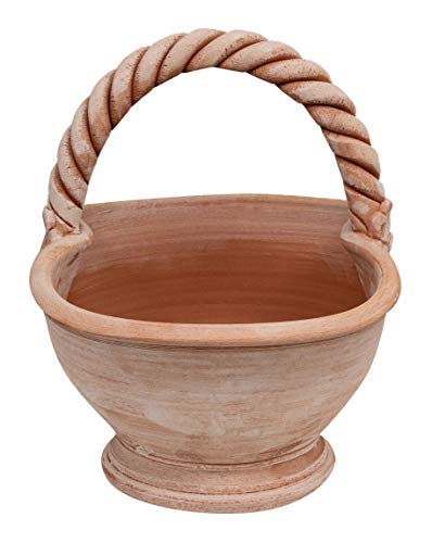Vase en terre cuite 46 cm Biscottini en forme de panier pour plantes - 5