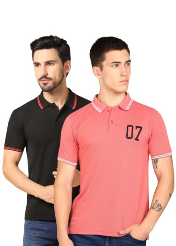 Image of INKKR Men's Soild Half Sleeve Polo T-Shirt Combo