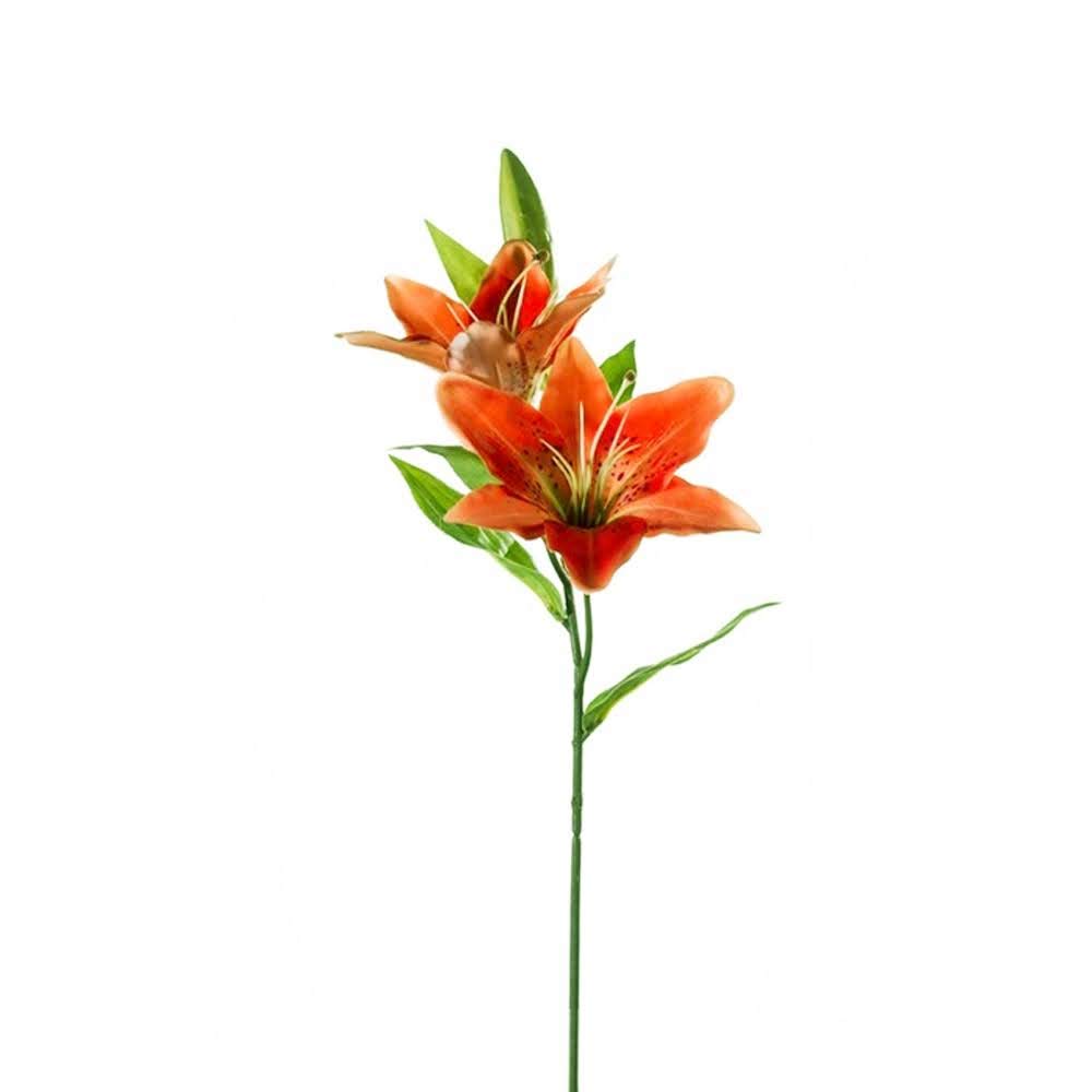 Floristrywarehouse Orange Faux Silk Lily Stem 65Cm/25 Inches Tall