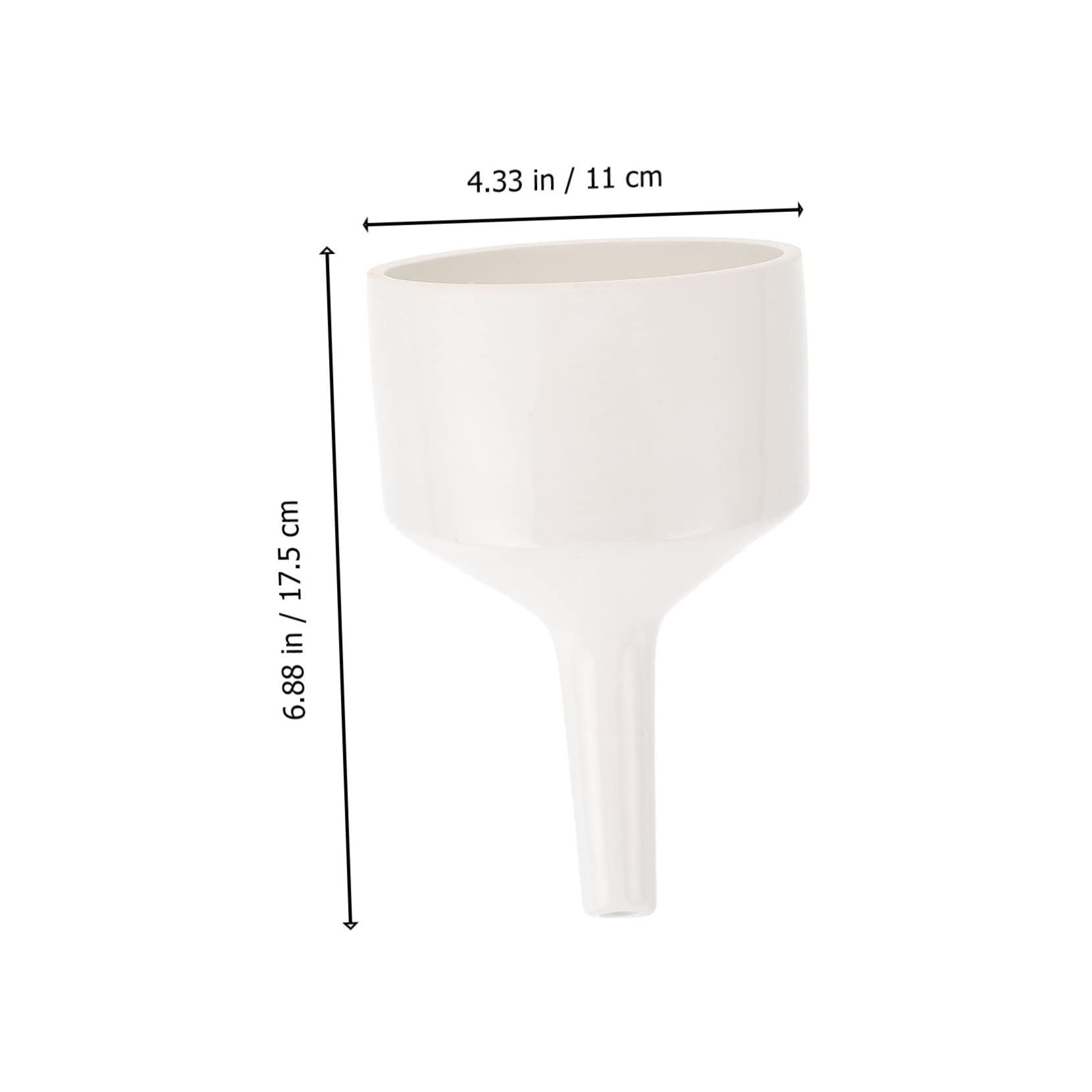 Imbuto Ceramico da Laboratorio 1 Pezzo Bianco Rotondo | Filtrazione Sperimentale, Struttura Durata Chimica Elevata, Strumento Tecnico per Ceramica