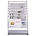 CESULIS. Biuro Rack Newspaper Rack Office Lobby Rack Rack Landing Data Rack Book Rack (Kolor: Biały, Rozmiar: 108 * 63.5 * 36 cm) półka na książki