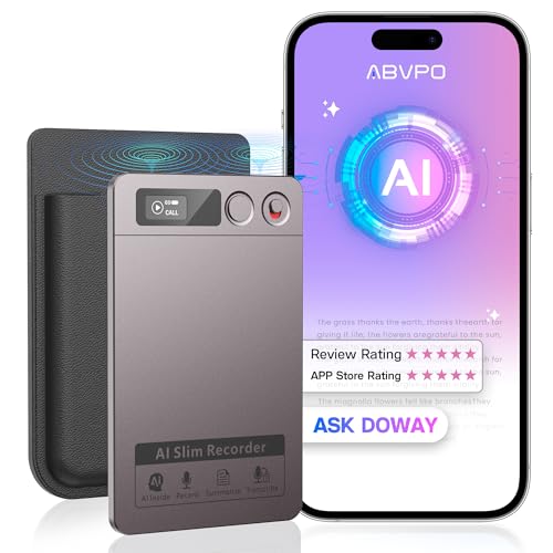 AI Voice Recorder, Transcribe & Summarize, AI Noise Cancellation Technology, Supports 152 Languages,...