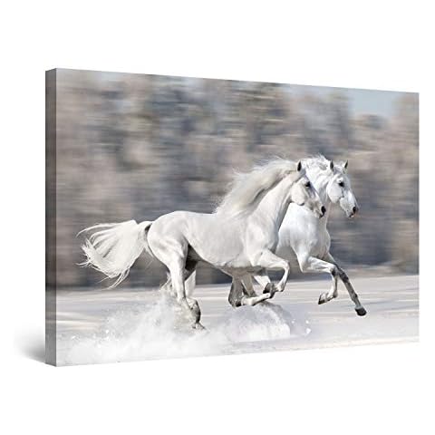 Startonight Canvas Wall Art Horses running fast, Horses Framed Wall Decor 80 x 120 cm Cover