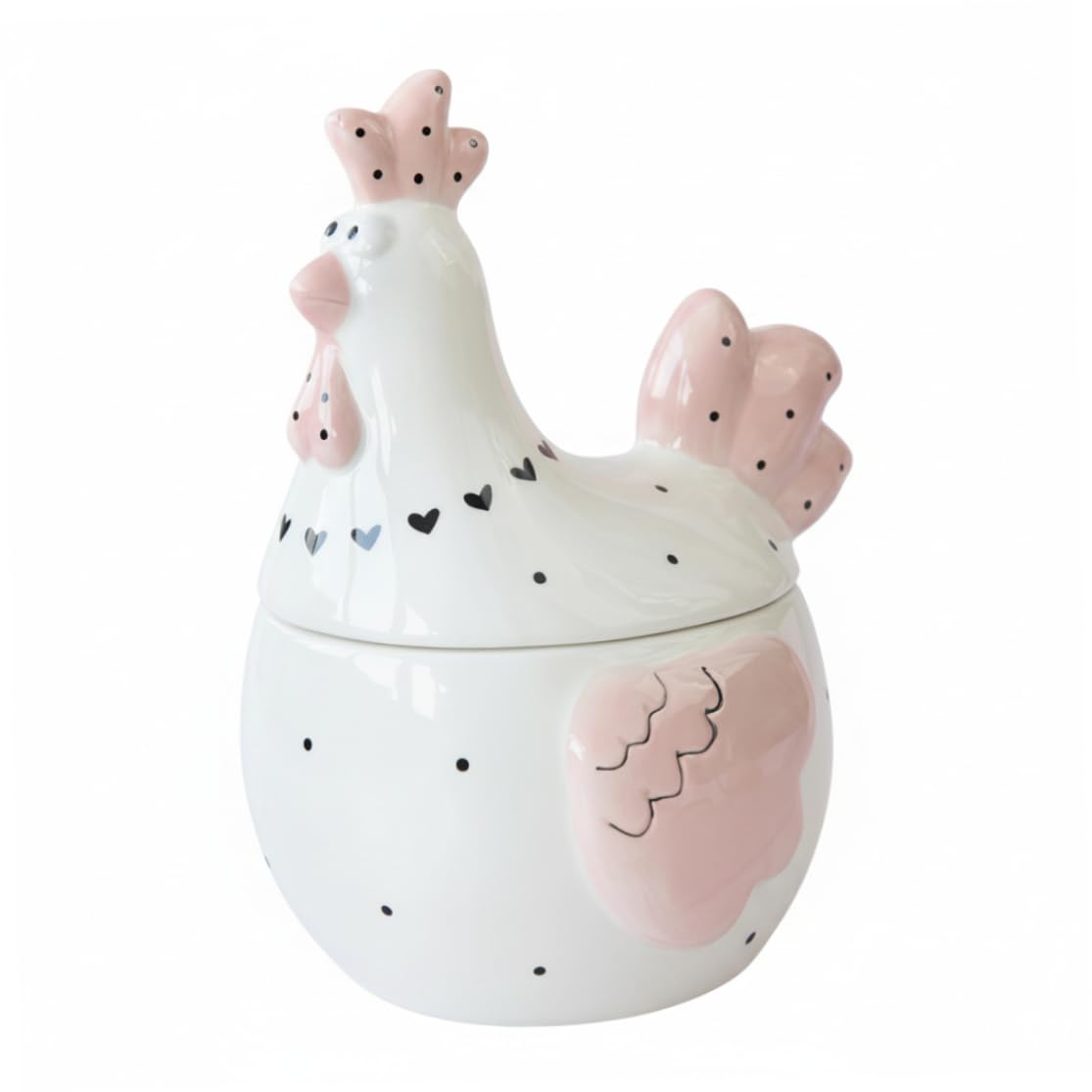 BeVistoso Chicken Cookie Jar Ceramic Rooster-Shaped for Jewelry Stationery Snacks Small Items