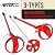 TCP Global Set of 3 Paint, Epoxy Resin, Mud and Cement Mixer Blades - Power Drill Stirring Tools - 14" Ribbon Mixing Paddles with 5/16" Hex Head Shafts, 1 Mini Mixer - Mix Gallon, Quarts - Concrete