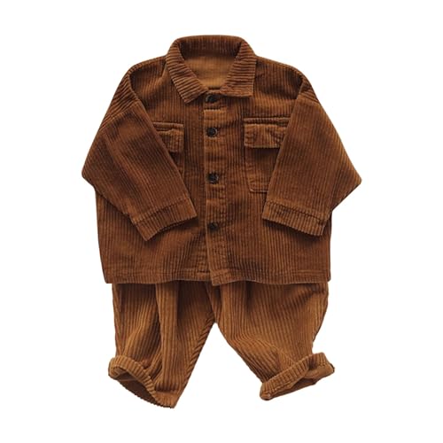 Toddler Winter Jacket Boy Girl Heavy Cargo Top Cardigan Simple Corduroy Coatt For 3 To 24 Months