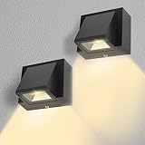 Wandleuchte Aussen, Kaishengyuan 2er 7W Aussenlampe Haus Wandleuchten Wasserdicht, LED Wandleuchte Innen Wandlampe Warmweiß 3300K, Wandbeleuchtung für Schlafzimmer Badezimmer Gang