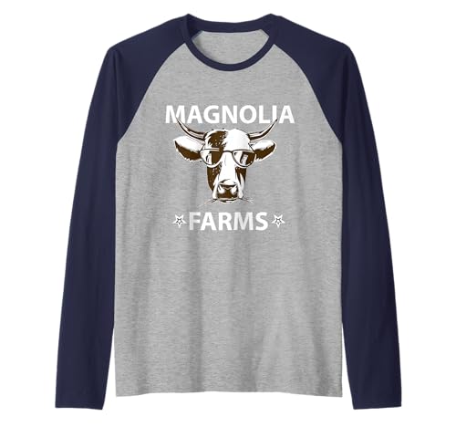 Magnolia Farms Shirt für Damen und Herren Kuh Kühe Magnolia Raglan