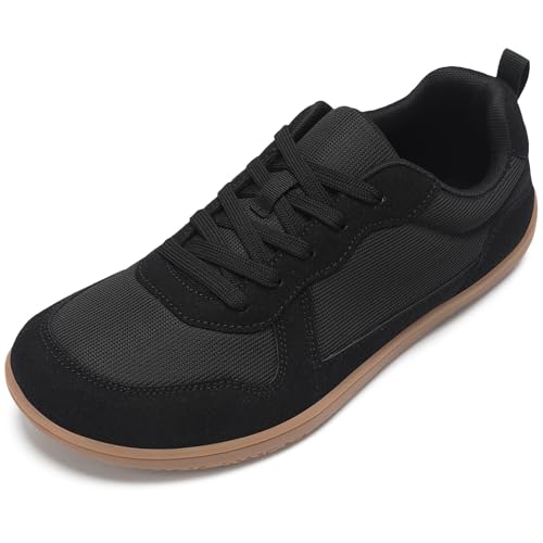 HSQ Barefoot Shoes Men Minimalist Wide Toe Zero Drop Fashion Sneakers Lightweight Barefoot Feel & Breathable for Walking Running All Day Wear