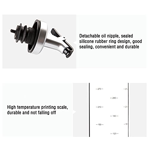 Olie sproeier Glasolie en azijn-dispenser met afgestudeerde huisfles met dringende elleboog om lekkage en olie-vulolie… - Afbeelding 4