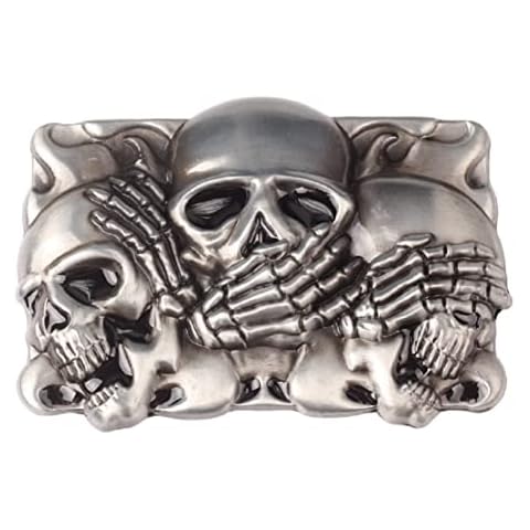 Longcreek Gothic Skull Belt Buckle for Men Cover