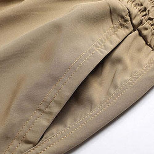 Cargo Pants for Men Casual Elastic Waist Drawstring Leggings Soft Trendy Slim Fit Lounge Solid Color Hiking Outfits4