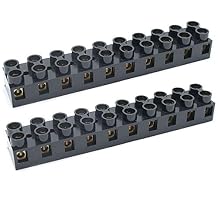 Sscon 2 Pcs الصفوف المزدوجة محطة كتلة 500 V 20 A 10 موقف برغي محطة الكهربائية حاجز قطاع كتلة JX5-2010 أسود