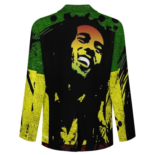 Rasta Reggae Casual Suits Jackets for Men Two Buttons Business Coat Wedding Dinner Party4